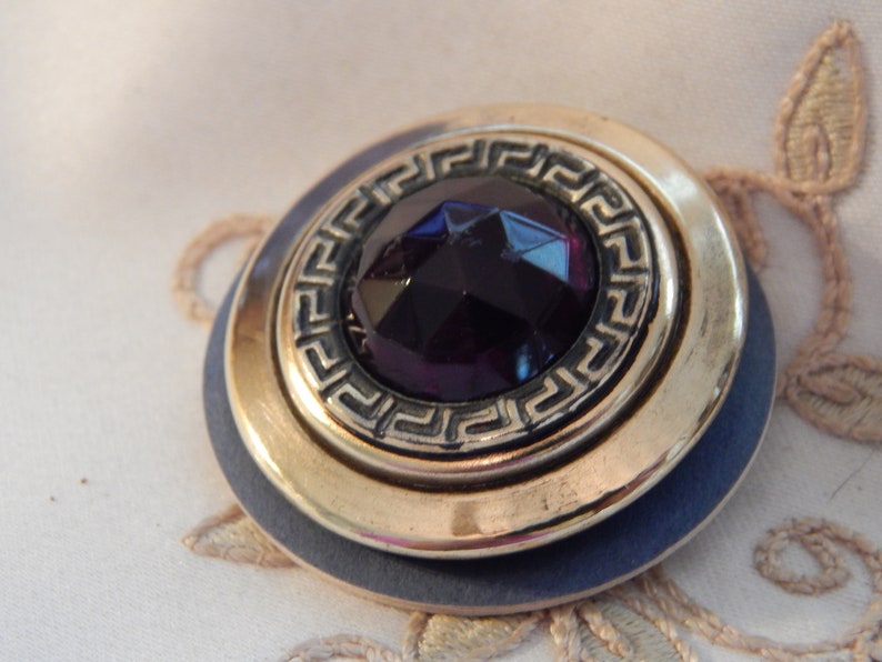 Red Jewel Button With a Greek Key Design - Large Size - Etsy