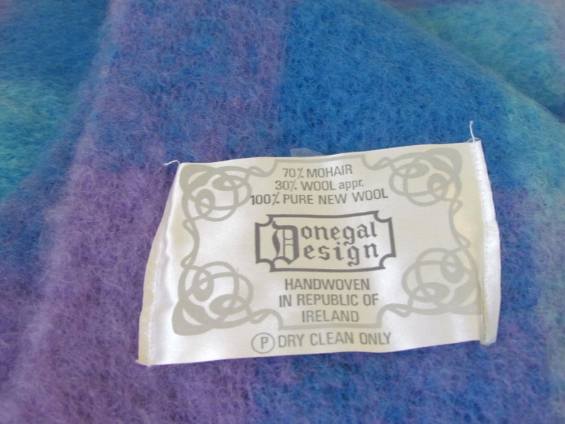 Vintage Handwoven Donegal Design Mohair Wool Blanket Throw in Etsy