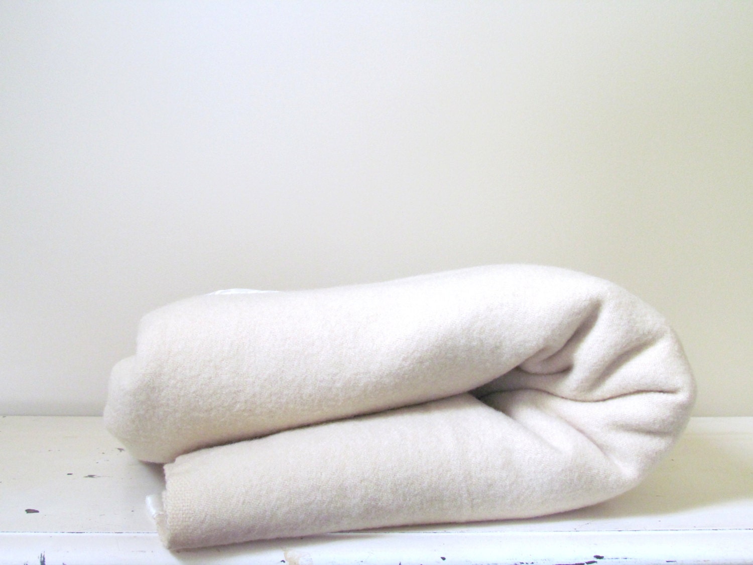 Vintage American Woolen Co Wool Blanket in Cream 1960's Etsy
