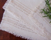 Vintage Set of Eight Rustic Linen Napkins