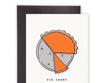 Pie Chart Thanksgiving Greeting Card ~ Pumpkin Pie Happy Thanksgiving Orange Crumbs Give Thanks