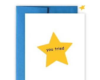 Je probeerde Gold Star Meme A2 wenskaart 5,25"x4" met envelop