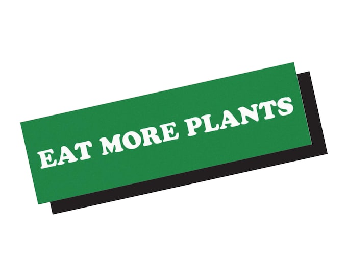 Eat More Plants Large Car Magnet ~ Vegan Veggie Vegetarian Plant Based Green