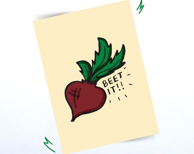 Beet It Card Stock Art Print 5"x7"