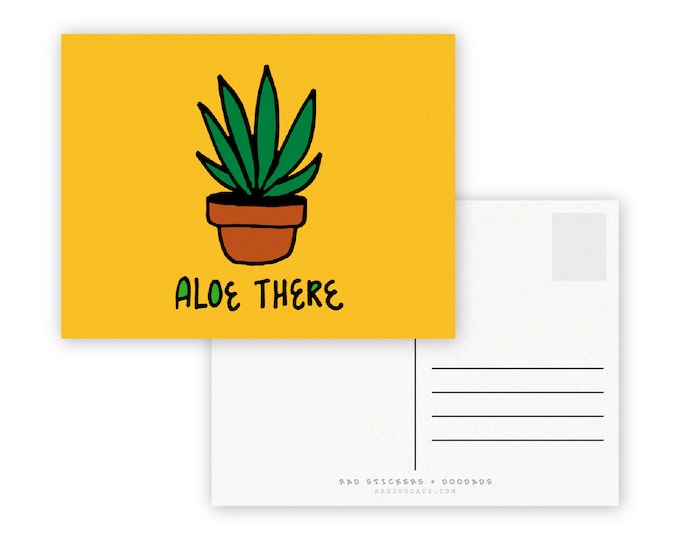 Aloe There A2 Double Sided Postcard
