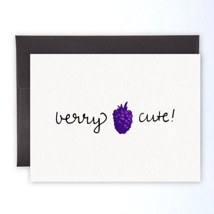 Raspberry Illustration Greeting Card (A2 Size)