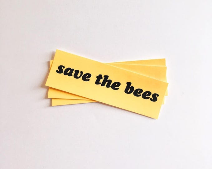 Save the Bees Vinyl Bumper Sticker Decal