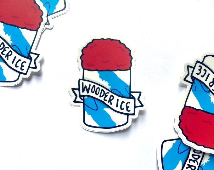 Wooder Ice Vinyl Sticker 3" ~ Philly Philadelphia Water Ice Italian Ice Ritas