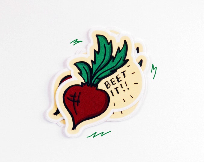 Beet It 3" Die-Cut Vinyl Sticker