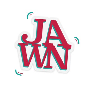 JAWN Clear Vinyl Sticker 3&quot; ~ Philly Philadelphia Delco Love Park Bumper Stickers