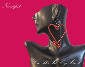 Heartfelt ... heart shape...jewelry...jewelry lovers...handmade earrings...one of a kind jewelry