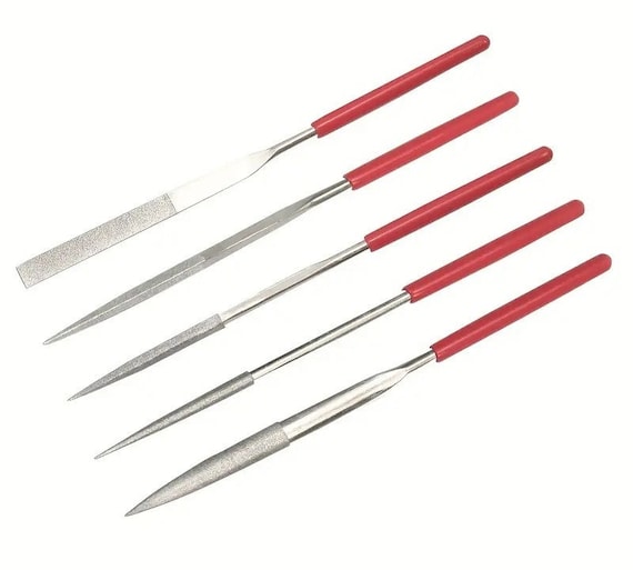 Libraton Lime Diamantate, Set di 14 Lime ad Ago, 6 lime diamantate e 6 lime in