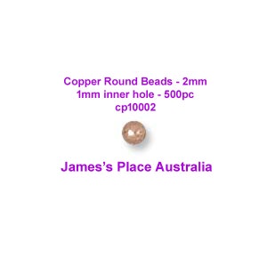 Copper Round Beads - various sizes