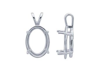 925 ReadySet™ Oval Pendant Settings - various sizes