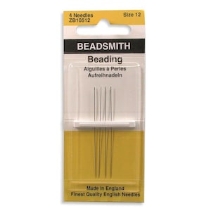 Beading Needles - size 12 - made in England