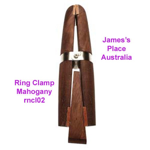 Mahogany Wooden Ring Clamp W/ Metal Holder Jewelry Making Vise