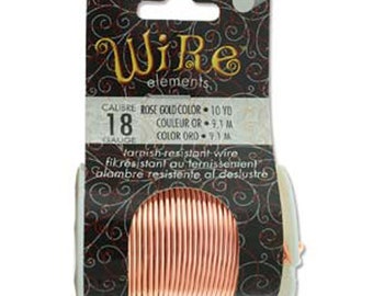 Alambre de joyería y artesanía de oro rosa