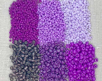 Seed Bead packs - assorted colours & sizes