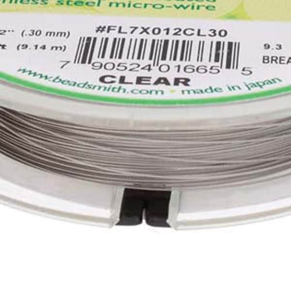 Flex-Rite - 7 strand beading & jewellery wire - clear (steel colour).