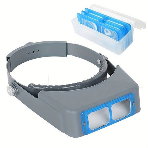 Visor with 4 magnifying glasses