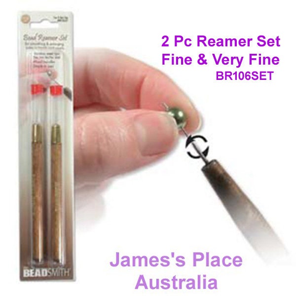 Pearl & Bead Reamer 2pc Set - perfect for small holed pearls etc