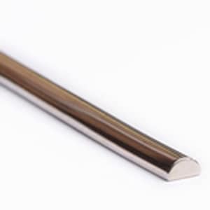 May include: A silver metal rod with a rounded end. The rod has a smooth, polished finish.