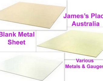 Blank Metal Sheets - various gauges.