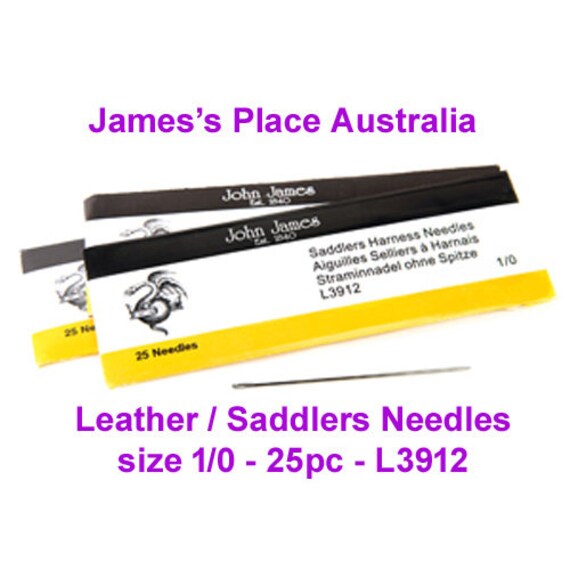 John James Saddlers Harness Needles Size 2/0 - Pack Of 25 (L3912)