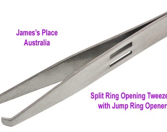 Split Ring Opening Tweezers with added Jump Ring Opener.