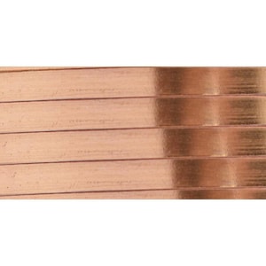 May include: A close-up of a roll of copper wire. The wire is shiny and has a reddish-brown colour.