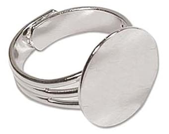 Ring Blanks - Adjustable - with Glue-On base