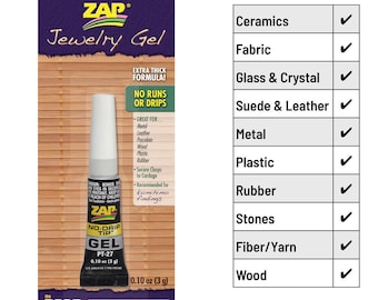 Zap Jewellery Super Glue - Extra Thick formula for Beading, Kumihino and Craft