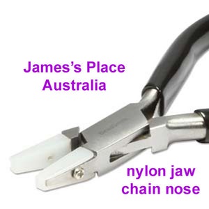 4-3/4 Flat Nose Non-Marring Nylon Jaw Pliers w/PVC Grips Jewelry Making  Metal Forming Repair Tool