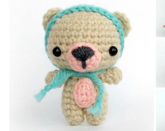 CROCHET BEARS PATTERN: Bear, Panda and Koala Amigurumi Doll Pattern, Includes Patterns for Bonnet and Baskets, English Only, Beginner