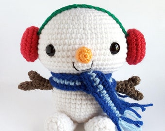 Snowman Amigurumi Crochet Pattern: Easy English Instructions (PDF)