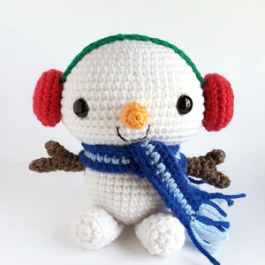 Snowman Amigurumi Crochet Pattern: Easy English Instructions (PDF)