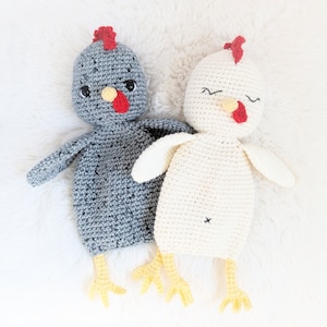 Crochet Chicken Lovey Pattern, Chicken Amigurumi lovey pattern, Crochet Comforter, Chicken theme or farm themed nursery decor farm baby gift