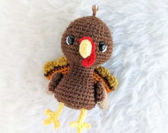 CROCHET TURKEY PATTERN: Mini Turkey Amigurumi Pattern, English Only, Easy to FOllow and Beginner Friendly, Crochet Thanksgiving Decor