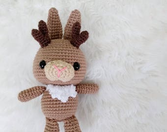 CROCHET JACKALOPE PATTERN: Western Myth Jackalope Amigurumi Pattern, Written in English, Easy To Follow, Beginner Friendly, Amigurumi Rabbit