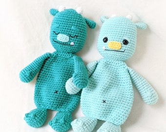 Crochet Monster Lovey Pattern: Amigurumi Baby Comforter (PDF)