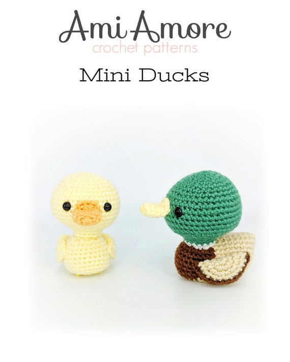 かぎ針編みのアヒルのパターン：あみぐるみミニアヒルの子（PDF