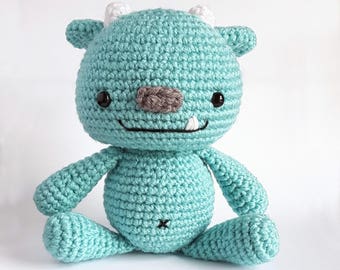 Crochet Monster Amigurumi Pattern, Nursery Baby Shower Gift (PDF)