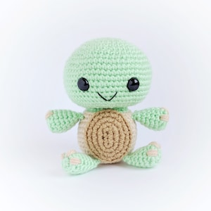Crochet turtle pattern, tortoise crochet handmade toy, amigurumi turtle downloadable pattern