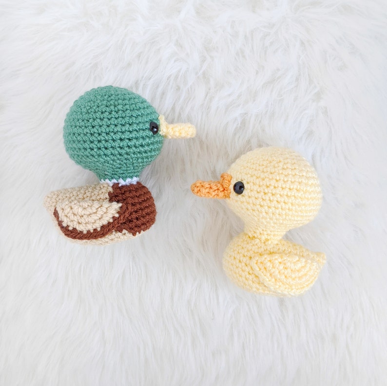 CROCHET DUCK PATTERN: Amigurumi Mini Duck Pattern, Written in English, Easy To Follow, Crochet Duckling image 1