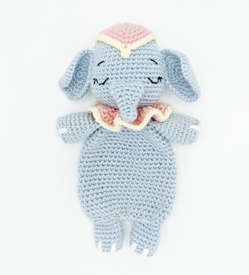 Elephant amigurumi pattern, elephant crochet comforter pattern, downloadable pattern for heirloom handmade gift image 5