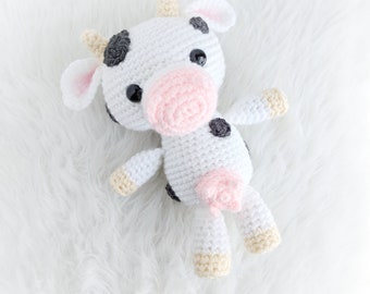 Crochet Pattern for Cow: Amigurumi Farm Nursery Decor (PDF Pattern)