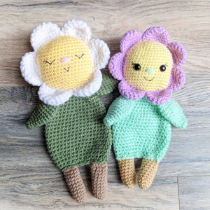 CROCHET LOVEY PATTERN Flower Doll Lovey Amigurumi Pattern, Crochet Comforter, Lovey Flower, Crochet Snuggler, Amigurumi Flower Gift for baby