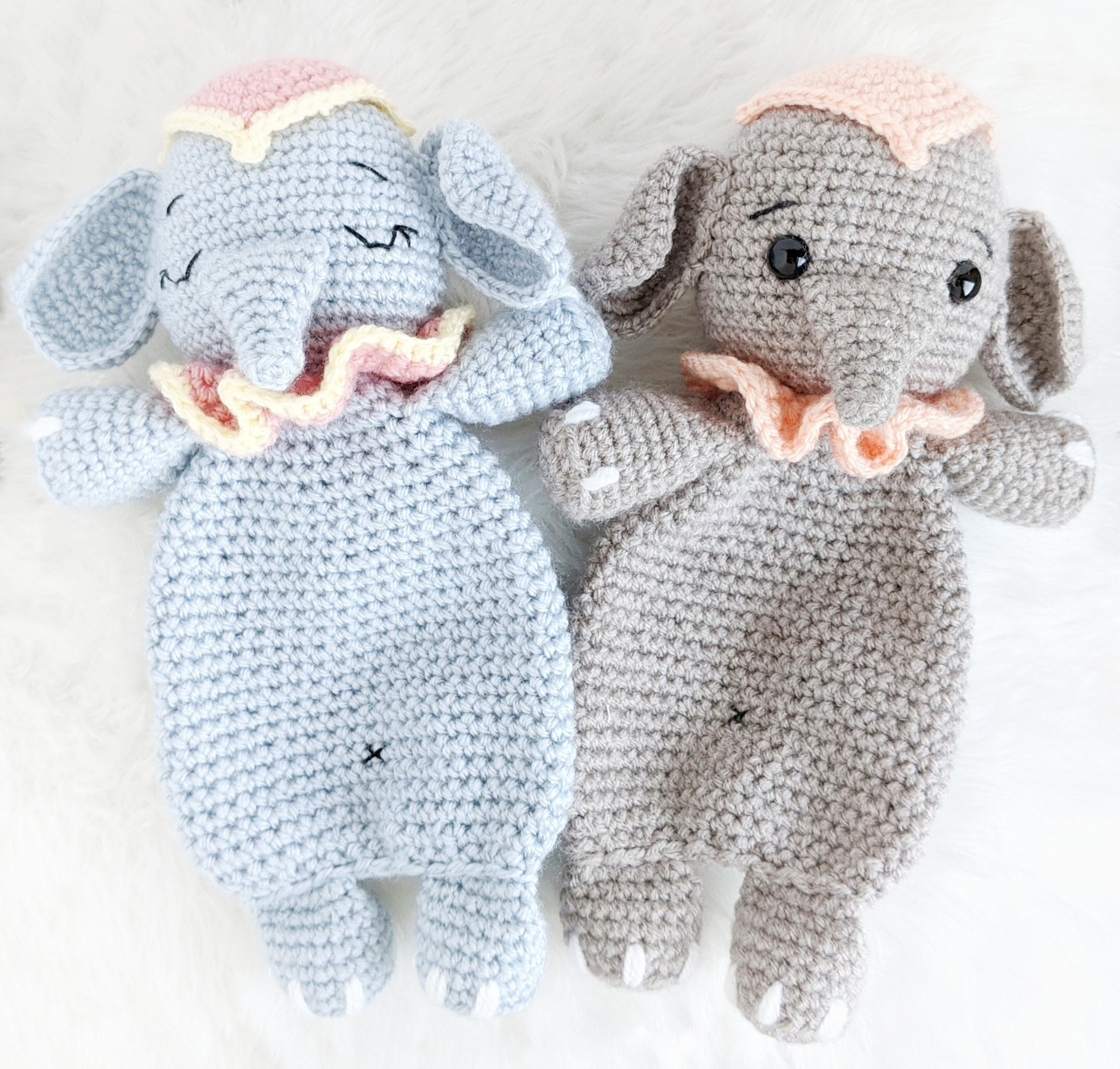 Elephant Crochet Lovey Pattern: Amigurumi Comforter