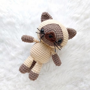 Crochet cat pattern, kitty amigurumi pattern for Siamese, Tabby, Calico & Tuxedo breeds. Cat lover gift, cat nursery theme, crochet kitty image 5