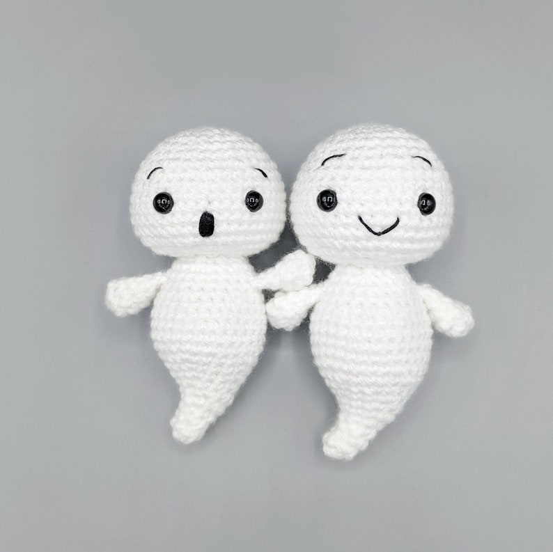 Crochet ghost pattern, Boo Baby mini ghost amigurumi pattern, handmade halloween decoration or creepy cute gift for ghostbusters image 2